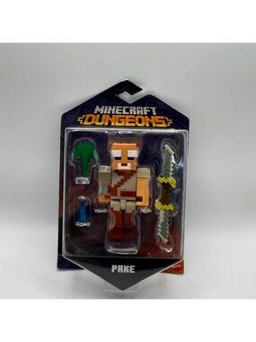 Minecraft Dungeons Pake Action Figure With Accessories - Mattel Collectible Toy